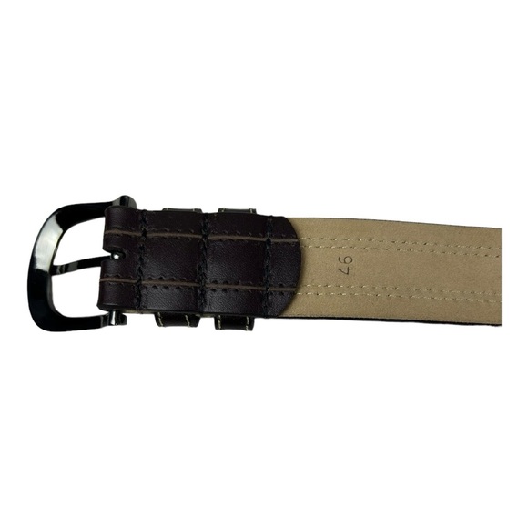 BELT‎ MASTER Men’s Genuine Italian Leather Belt Brown Size 46 - Picture 5 of 11